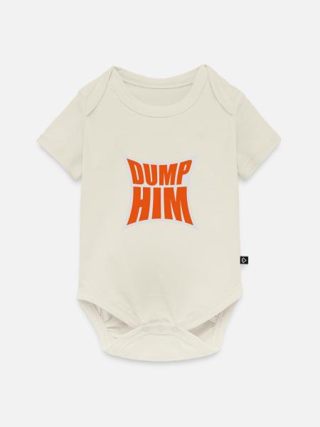 dump him Zitat Logo - Baby Premium Kurzarmbody - Naturweiß