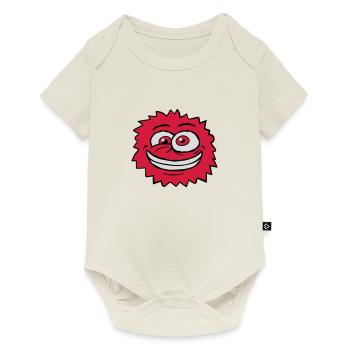 Monster Crazy Comic Face - Baby Premium short-sleeve bodysuit - off white - Front