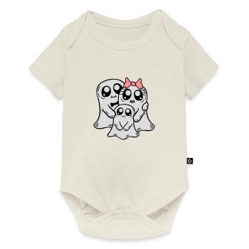 Enfant Parents Fantômes Couple - Body à manches courtes Premium Bébé - blanc cassé - Devant