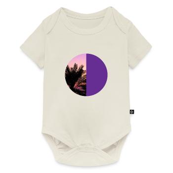 T-Shirt Urlaub Strand Palmen Ferien Sommer Sonne - Baby Premium Kurzarmbody - Naturweiß - Vorne