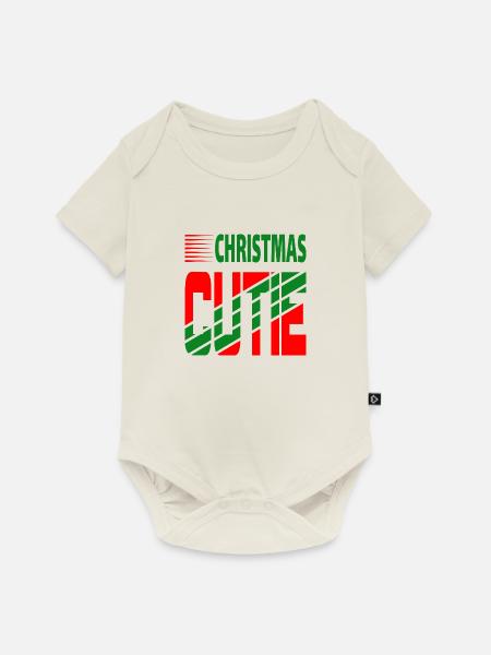 Christmas Cutie - Baby Premium Kurzarmbody - Naturweiß