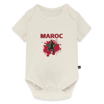 Maroc Football 2022 supporter de Maroc foot - Body à manches courtes Premium Bébé - blanc cassé - Devant