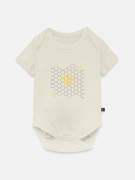 Bienen - Baby Premium Kurzarmbody - Naturweiß