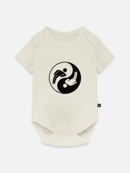 WC - Baby Premium Kurzarmbody - Naturweiß