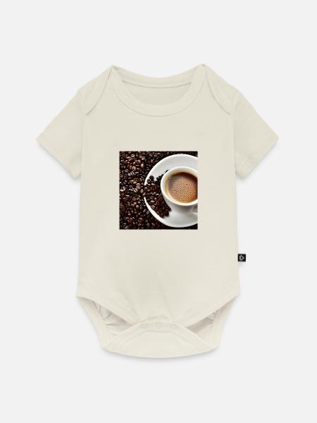 Morgenkaffee - Baby Premium Kurzarmbody - Naturweiß