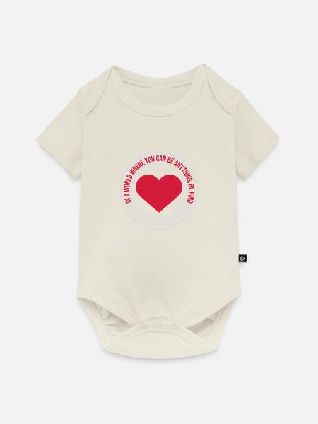 you can be kind - Baby Premium Kurzarmbody - Naturweiß