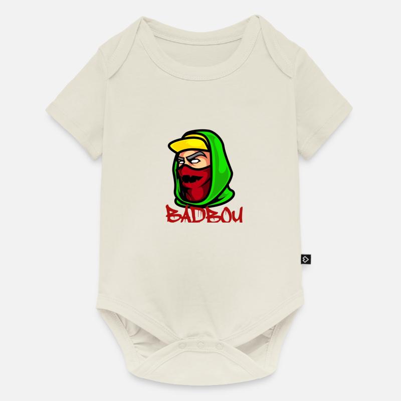 BADBOY style - Body à manches courtes Premium Bébé - blanc cassé