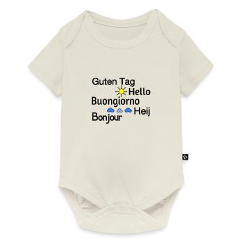 Guten Tag - Baby Premium Kurzarmbody - Naturweiß - Vorne