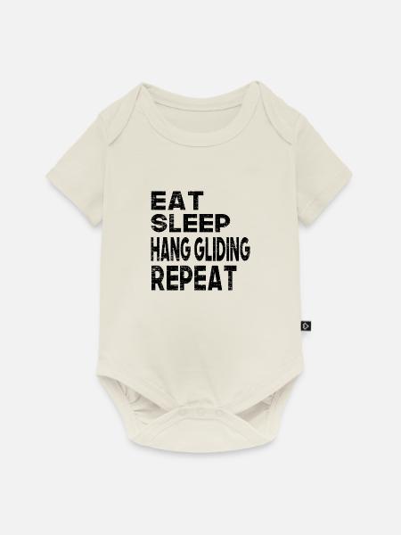 Eat Sleep Hang Gliding Repeat - Baby Premium Kurzarmbody - Naturweiß