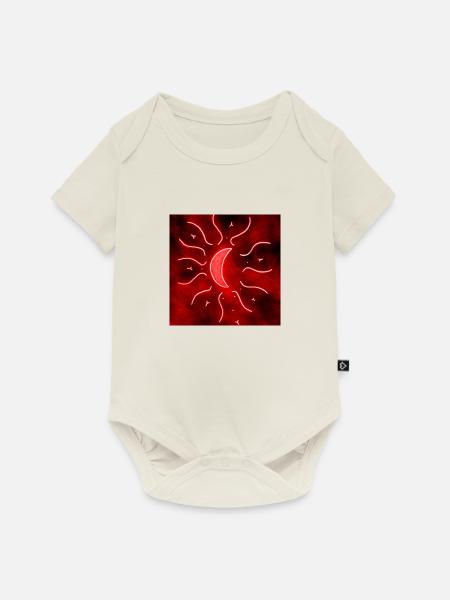 Luna Mandala Roja - Baby Premium Kurzarmbody - Naturweiß