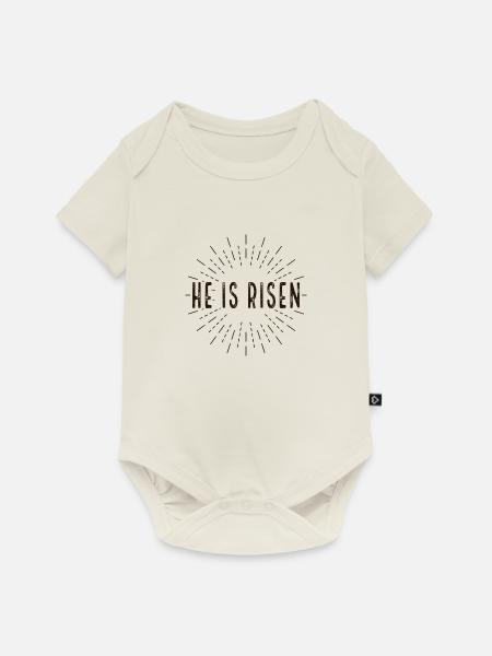 He is Risen - Baby Premium Kurzarmbody - Naturweiß