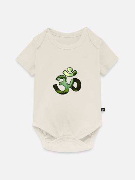 JUNGLE OM - Baby Premium Kurzarmbody - Naturweiß
