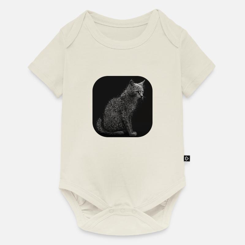 Chat - Body à manches courtes Premium Bébé - blanc cassé