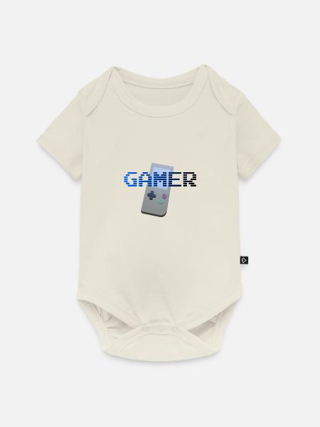 Retro-Gaming-Spieler - Baby Premium Kurzarmbody - Naturweiß