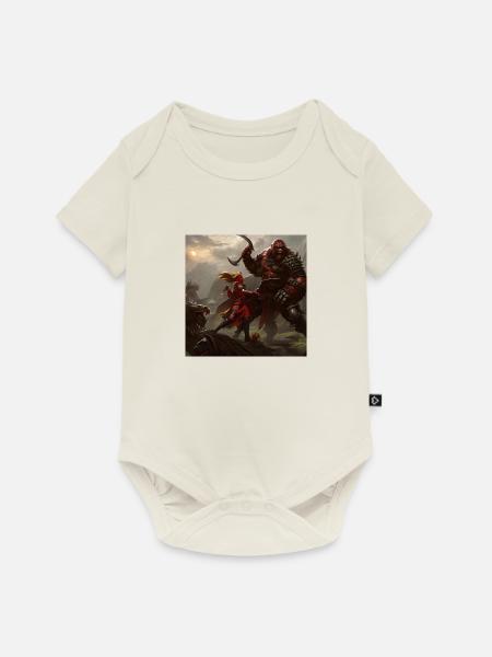 Orc vs. Frau - Baby Premium Kurzarmbody - Naturweiß