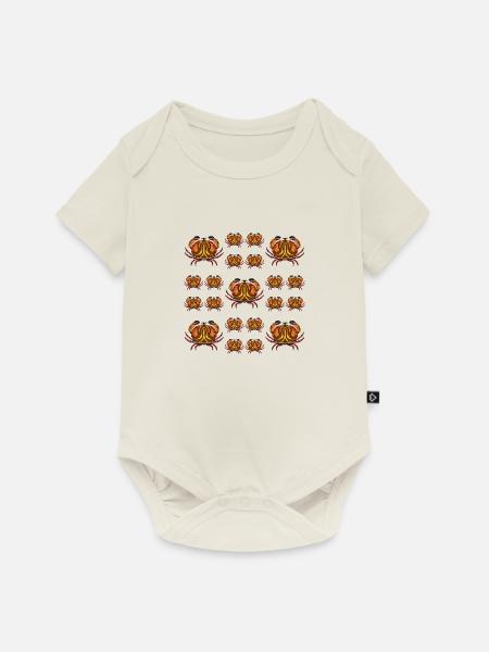 Krebs - Baby Premium Kurzarmbody - Naturweiß