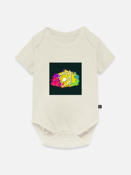 Poker - Baby Premium Kurzarmbody - Naturweiß