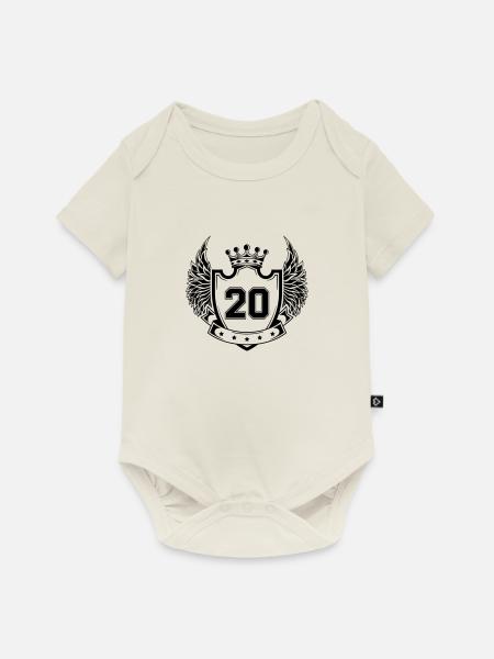 Wappen 20 - Baby Premium Kurzarmbody - Naturweiß