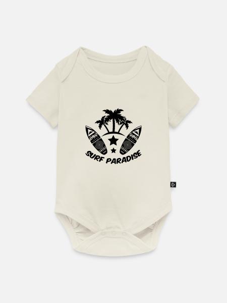 surf paradise - Baby Premium Kurzarmbody - Naturweiß