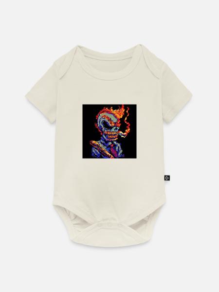 Bad Ass [Pixelkunst] - Baby Premium Kurzarmbody - Naturweiß