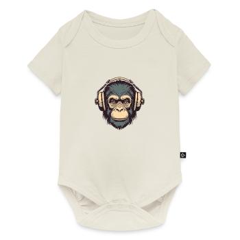 Funky Bloody Monkey - Baby Premium Kurzarmbody - Naturweiß - Vorne