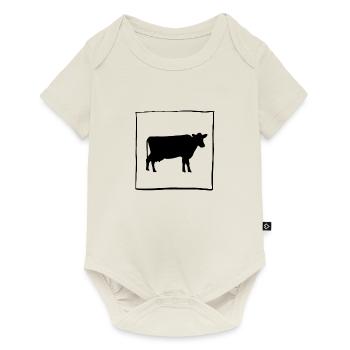Kuh 1 - Baby Premium Kurzarmbody - Naturweiß - Vorne