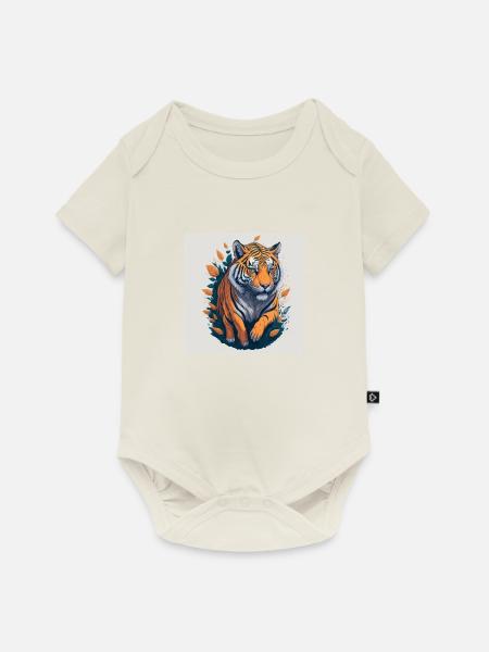 Laufender Tiger - Baby Premium Kurzarmbody - Naturweiß