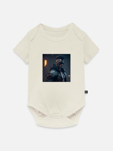 Future Cyberpunkt Warrior - Baby Premium Kurzarmbody - Naturweiß