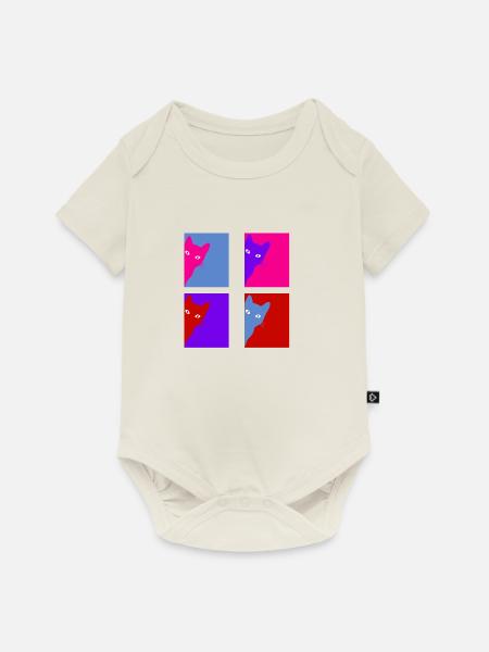 Retro-Chat - Baby Premium Kurzarmbody - Naturweiß