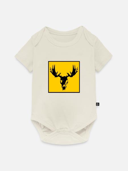 Elch-Sake - Baby Premium Kurzarmbody - Naturweiß