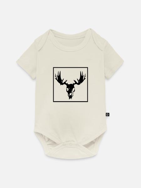 Elch-Sake - Baby Premium Kurzarmbody - Naturweiß