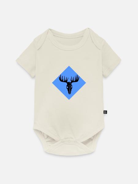 Elch-Schädel - Baby Premium Kurzarmbody - Naturweiß