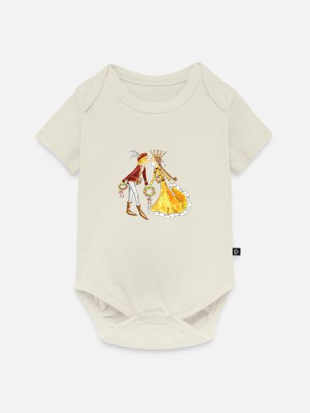 Landshuter T Shirt Hochzeit Pärchen - Baby Premium Kurzarmbody - Naturweiß
