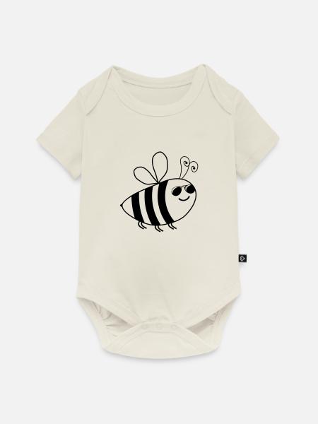 bee - Baby Premium Kurzarmbody - Naturweiß