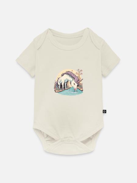 Ätherische Erfrischung - Baby Premium Kurzarmbody - Naturweiß