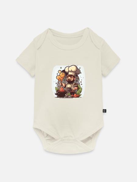 Meisterkoch - Baby Premium Kurzarmbody - Naturweiß