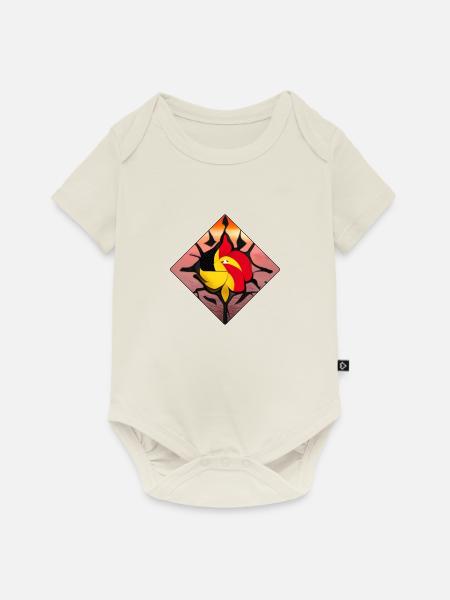 Muster - Baby Premium Kurzarmbody - Naturweiß