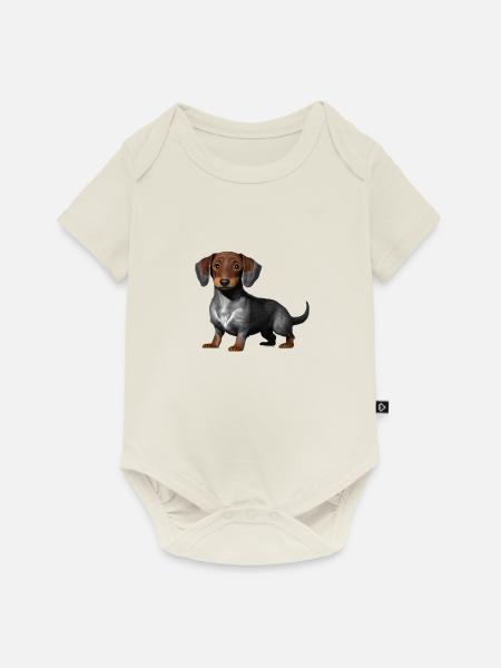 Dachshund Hund Hundehalter Dackelwelpe Hunde - Baby Premium Kurzarmbody - Naturweiß