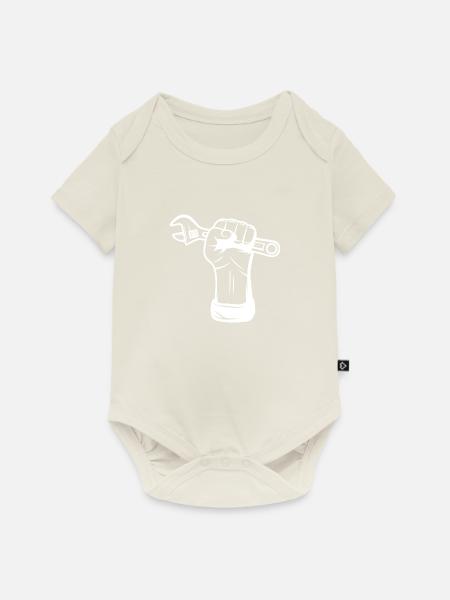 Handwerker Handyman Handwerk Werkzeug Baustelle - Baby Premium Kurzarmbody - Naturweiß