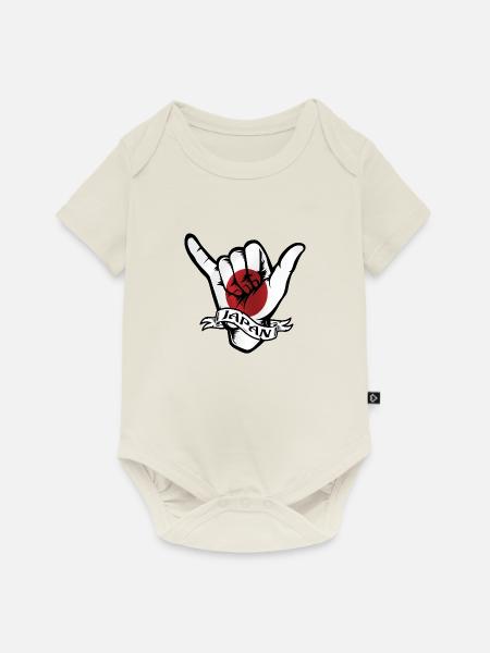 Japan Shaka - Baby Premium Kurzarmbody - Naturweiß
