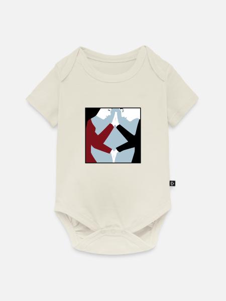 Verbindung - Baby Premium Kurzarmbody - Naturweiß