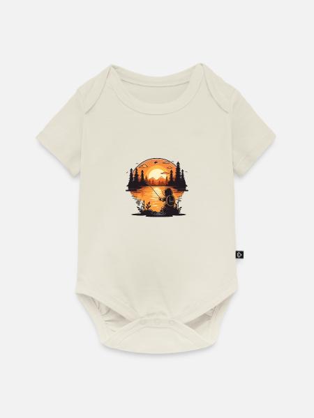 Frühaufsteher fangen - Baby Premium Kurzarmbody - Naturweiß