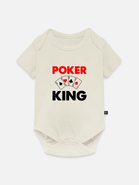 poker king - Baby Premium Kurzarmbody - Naturweiß