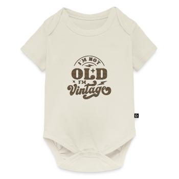 50e anniversaire vintage rétro Né en 1973 Anniversaire - Body à manches courtes Premium Bébé - blanc cassé - Devant