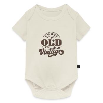 50e anniversaire vintage rétro Né en 1973 Anniversaire - Body à manches courtes Premium Bébé - blanc cassé - Devant