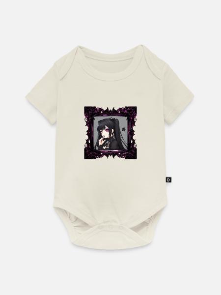Anime Gothic-Mädchen in einem Rahmen - Baby Premium Kurzarmbody - Naturweiß