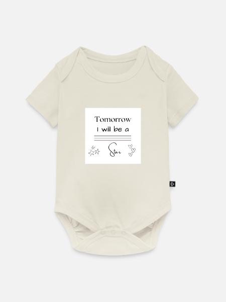 Star Tomorrow - Baby Premium Kurzarmbody - Naturweiß