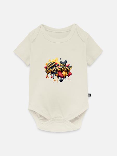Germany-Style - Baby Premium Kurzarmbody - Naturweiß