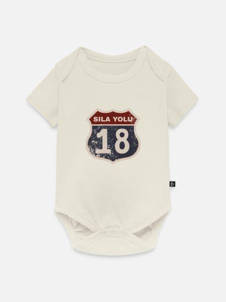 Çankırı - Baby Premium Kurzarmbody - Naturweiß