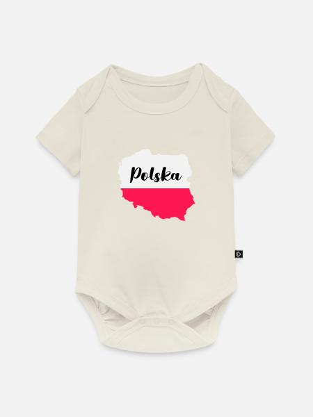 polen polska - Baby Premium Kurzarmbody - Naturweiß